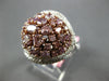 LARGE 3.43CT WHITE & PINK DIAMOND 18K WHITE & ROSE GOLD 3D OVAL ANNIVERSARY RING