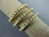 ESTATE 1.51CT DIAMOND 14KT YELLOW GOLD 3D CLASSIC THREE ROW FUN SNAKE RING