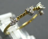 ESTATE .16CT DIAMOND 14KT YELLOW GOLD 3D TRIANGULAR CLASSIC BEADED FUN LOVE RING