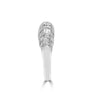 1.59CT DIAMOND 18KT WHITE GOLD ROUND & BAGUETTE MULTI ROW ANNIVERSARY LOVE RING