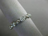 ESTATE .64CT DIAMOND 14KT WHITE GOLD 3D ETOILE ETERNITY WEDDING ANNIVERSARY RING