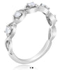 .34CT DIAMOND 14KT WHITE GOLD 3D ROUND 5 STONE INFINITY WEDDING ANNIVERSARY RING