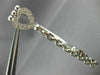 ESTATE .37CT DIAMOND 14KT WHITE GOLD 3D FILIGREE HEART BANGLE BRACELET #21041