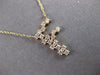 ESTATE .50CT DIAMOND 14KT YELLOW GOLD 3D CLASSIC ROUND F INITIAL FUN NECKLACE
