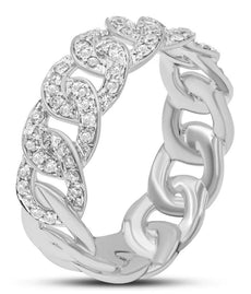 .61CT DIAMOND 14KT WHITE GOLD 3D ROUND OVAL LOVE KNOT WEDDING ANNIVERSARY RING