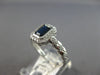 .90CT DIAMOND & AAA SAPPHIRE 14KT WHITE GOLD EMERALD CUT & ROUND ENGAGEMENT RING
