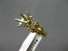 ESTATE WIDE .49CT DIAMOND 14KT YELLOW GOLD 3D SEMI MOUNT ENGAGEMENT RING #4117