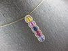 2.2CT DIAMOND & AAA MULTI GEM 14KT ROSE GOLD OVAL & ROUND 5 STONE PENDANT #28058