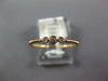 ESTATE SMALL .05CT DIAMOND 14KT ROSE GOLD 3D CLASSIC 3 STONE BEADED FUN RING