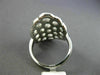 ESTATE LARGE 1.12CT DIAMOND 14KT WHITE GOLD 3D HEXAGON OVAL SPIDER WEB FUN RING