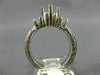 ANTIQUE .50CT DIAMOND 14KT WHITE GOLD 3 STONE SEMI MOUNT ENGAGEMENT RING #16334