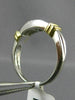 ESTATE .55CT DIAMOND 14K TWO TONE GOLD 2 ROW INVISIBLE PRINCESS ANNIVERSARY RING
