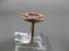 ESTATE .22CT DIAMOND & AAA MOTHER OF PEARL 14KT ROSE GOLD 3D OVAL FUN RING