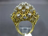 ESTATE EXTRA LARGE 5.26CT 14KT 2 TONE GOLD CLUSTER FILIGREE FLOWER COCKTAIL RING