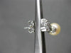 ESTATE .60CT DIAMOND & PEARL 14KT WHITE GOLD 3D FLOWER HANGING EARRINGS #22109