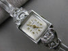 ANTIQUE OLD EURO MINE DIAMOND 14K WHITE GOLD HERNA WATCH 17 JEWEL SWISS 7" 21595