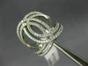 ESTATE LARGE .93CT DIAMOND 14KT WHITE GOLD 3D MULTI ROW INFINITY LOVE KNOT RING