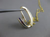 ESTATE DIAMOND 14K YELLOW GOLD PURPLE RED GREEN ENAMEL OPEN SWIRL PENDANT #10723