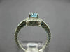 ESTATE 1.03CT DIAMOND & AAA AQUAMARINE 14KT WHITE GOLD FILIGREE ENGAGEMENT RING