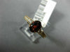 1.40CT ROUND DIAMOND & OVAL RHODOLITE 14KT ROSE GOLD THREE STONE ENGAGEMENT RING