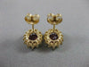 ANTIQUE 3.36CTW DIAMOND RUBY 14K YELLOW GOLD OVAL CLUSTER EARRINGS FG VVS #15338