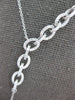 LARGE .55CT DIAMOND & AAA SOUTH SEA PEARL 14KT WHITE GOLD OVAL LARIAT NECKLACE