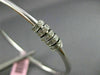ESTATE .70CT DIAMOND 14KT WHITE GOLD 3D MOVABLE CIRCLE OF LIFE BANGLE BRACELET