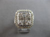 EXTRA LARGE 2.8CT DIAMOND 18KT WHITE GOLD ROUND & BAGUETTE HALO ANNIVERSARY RING