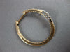 ESTATE .95CT DIAMOND 14K ROSE GOLD ROUND & BAGUETTE HUGGIE HOOP HANGING EARRINGS