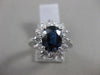 ESTATE 3.68CTW DIAMOND SAPPHIRE 14KT WHITE GOLD DIANA CLUSTER RING F/G VS