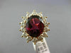 LARGE 7.10CT DIAMOND & RHODOLITE 14K ROSE GOLD 3D PRINCESS DIANA ENGAGEMENT RING