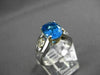 ESTATE LARGE 2.18CT DIAMOND & AAA BLUE TOPAZ 14K TWO TONE GOLD DOUBLE HEART RING