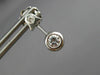 ESTATE .37CT DIAMOND 18K WHITE GOLD TULIP BEZEL HANGING FLOWER EARRINGS #11427