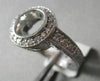 ESTATE .50CT DIAMOND 14KT WHITE GOLD FILIGREE BEZEL ENGAGEMENT RING G/VS