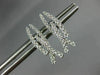 ESTATE .31CT ROUND DIAMOND 18KT WHITE GOLD CLASSIC CRISS CROSS HANGING EARRINGS