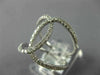 ESTATE LARGE .47CT DIAMOND 18KT WHITE GOLD 3D LOVE KNOT CLASSIC FUN RING