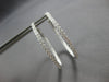 LARGE 2.28CT DIAMOND 18KT WHITE GOLD 3D CLASSIC INSIDE OUT HOOP HANGING EARRINGS