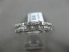 ESTATE 1.0CT ROUND & BAGUETTE DIAMOND 18K WHITE GOLD 3D WEDDING ANNIVERSARY RING