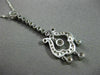 ANTIQUE LONG 1.0CT DIAMOND 14KT WHITE GOLD FLOATING CHANDELIER PENDANT #15422