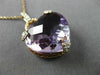 LARGE 10.15CT DIAMOND & AAA AMETHYST 14K WHITE & ROSE GOLD HEART PENDANT #226473
