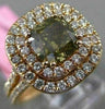 GIA LARGE 2.30CT WHITE & CHOCOLATE FANCY DIAMOND 18KT ROSE GOLD ENGAGEMENT RING