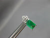 1.22CT DIAMOND & AAA EMERALD 14KT WHITE GOLD 3D EMERALD CUT STUD EARRINGS #27128