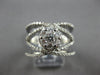 LARGE 1.15CT DIAMOND 14KT WHITE GOLD INVISIBLE CRISS CROSS INFINITY RING #27982