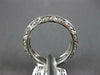 ESTATE 1.05CT DIAMOND 18KT WHITE GOLD FILIGREE ETERNITY WEDDING ANNIVERSARY RING