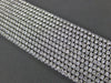 ESTATE EXTRA LARGE 20.48CT DIAMOND 18K WHITE GOLD MULTI ROW CUFF TENNIS BRACELET