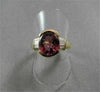 ANTIQUE WIDE 3.34CT DIAMOND & AAA PINK TOURMALINE 14KT YELLOW GOLD COCKTAIL RING