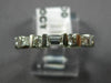 ESTATE .50CT ROUND & BAGUETTE DIAMOND 14KT WHITE GOLD ANNIVERSARY RING #18583