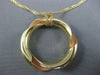 ESTATE 14KT YELLOW AND ROSE GOLD 3D CLASSIC CIRCLE OF LIFE ROPE FUN NECKLACE