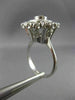ANTIQUE LARGE 1.20CT DIAMOND 14KT WHITE GOLD 3D FILIGREE ENGAGEMENT RING #26090