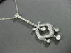 ANTIQUE LONG 1.0CT DIAMOND 14KT WHITE GOLD FLOATING CHANDELIER PENDANT #15422